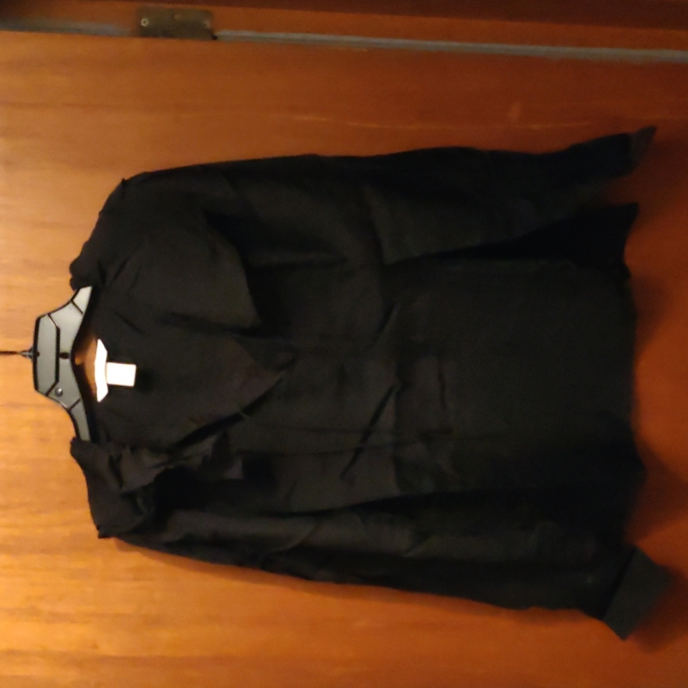 Black Peasant Style Blouse Size Medium H&M